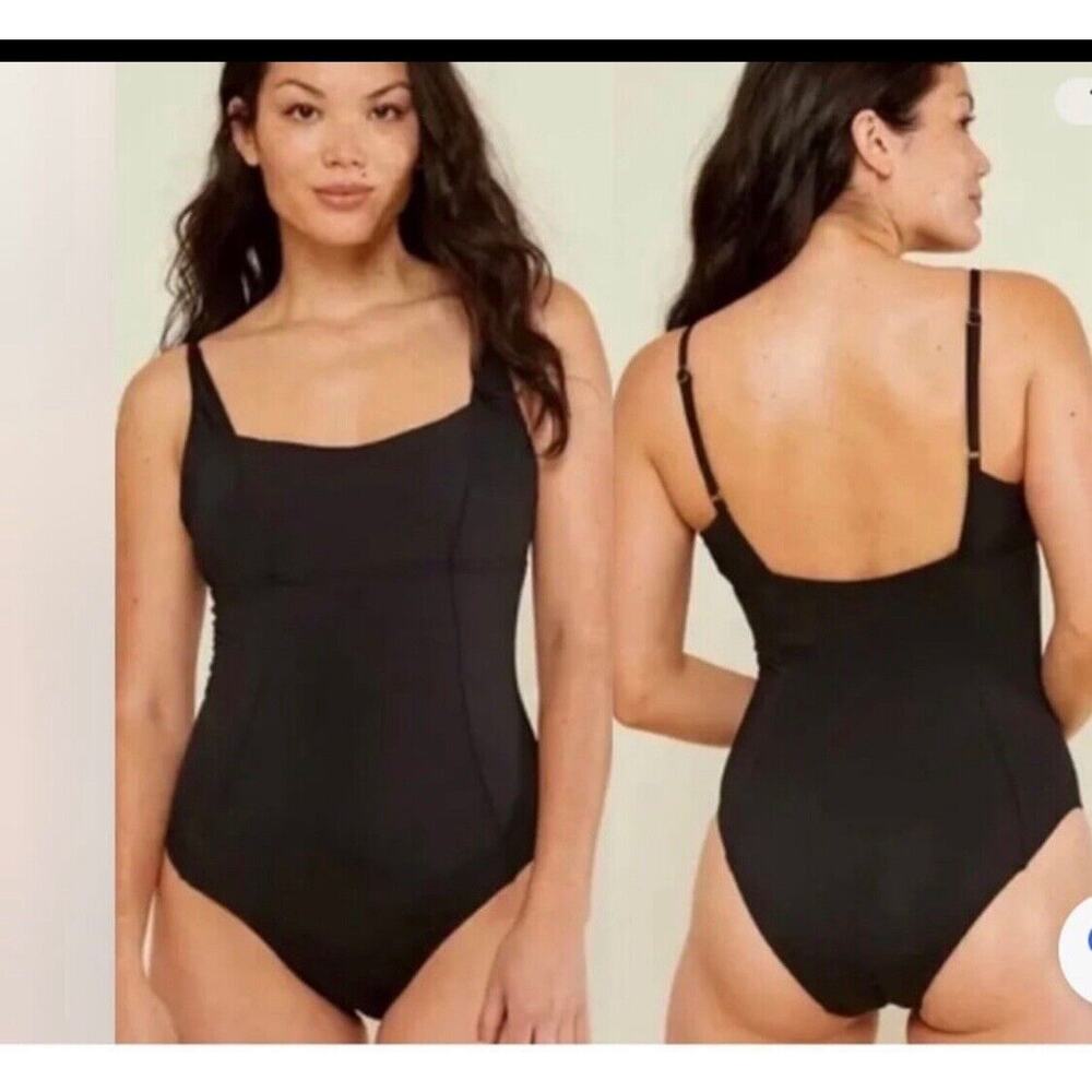 ANDIE SWIM The Havana one piece Square Neck Swimsuit Sz M IN BLACK NWT $112